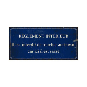 Plaque Règlement intérieur