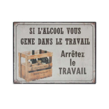 Plaque Si l'alcool vous .... 20*15