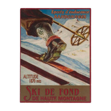 Plaque ski de fond 25x33