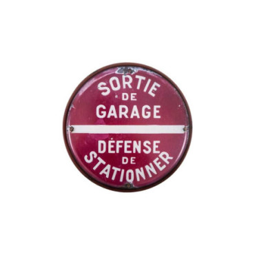 Plaque Sortie de garage diam35cm