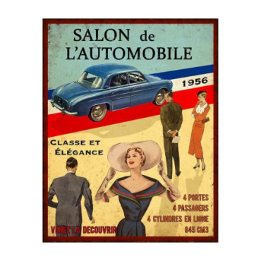 Plaque voiture 1956 22*28