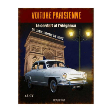 Plaque voiture parisienne 22*28