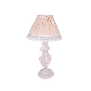 Lampe avec chapeau brodé