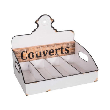 Range couverts blanc antique