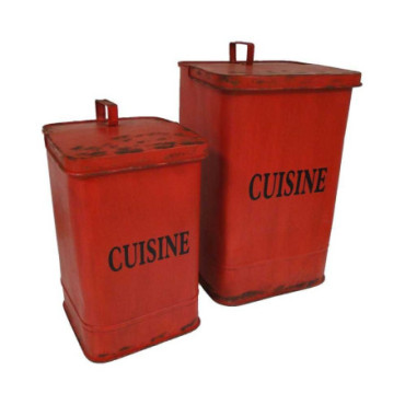 Poubelles rouge CUISINE x2