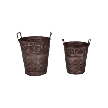 Pots porte couverts/ustensiles x2