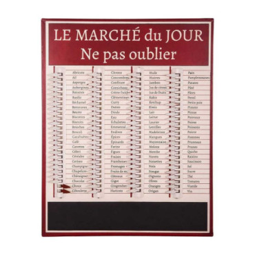 Tableau pense-bête Marché du jour