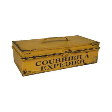 Boîte jaune COURRIER A EXPEDIER