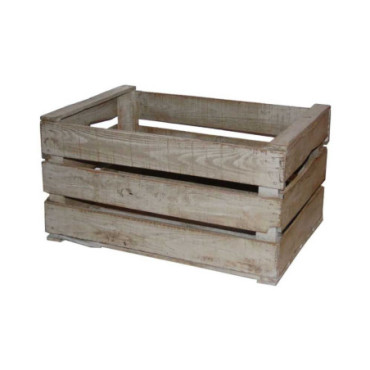 Caisse en bois grise