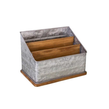 Range courrier zinc/bois