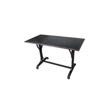 Table bistro fer 120 x 60 x 76 noir antique