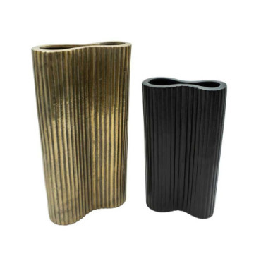 Vases doré H:37-noir H:30 x2