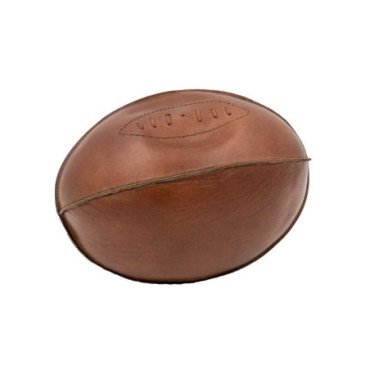 Ballon de rugby cuir couleur dark brown