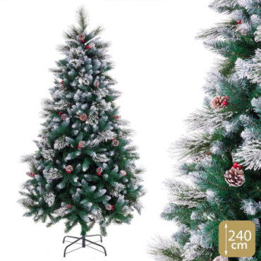 Arbre Mixte 1372 Branches Holly Snow Pvc 240cm