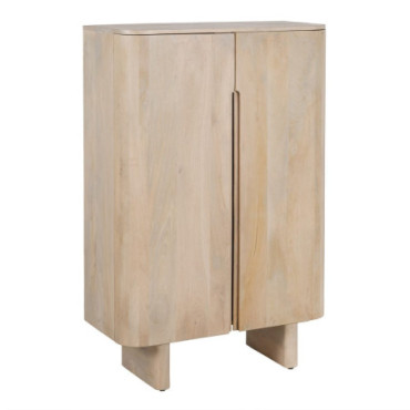 Armoire Blanc Bois De Manguier Batel 90x40x138cm