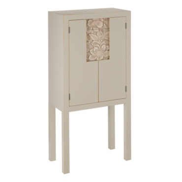 Armoire Cabinet Taupe Old Mdf - Salon 60x30x130cm