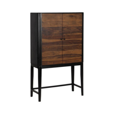 Armoire Marron - Noir Bois Salon 90x40x150cm