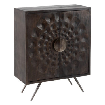 Armoire Marron Bois / Métal Salon 89x40x110cm