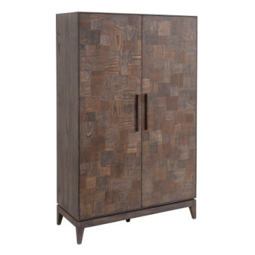 Armoire Marron Mindi Bois Salon 110x45x180cm