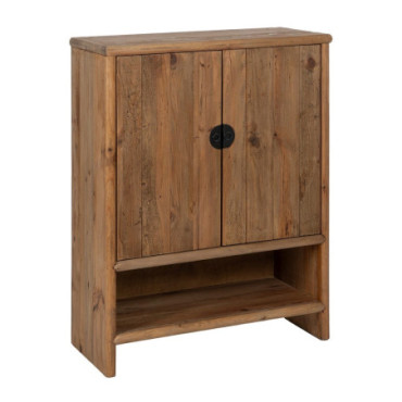 Armoire Naturel Bois De Pin Salon 100x45x130cm