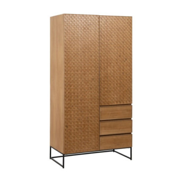 Armoire Naturel Mdf - Bois 98,50x55x199,50cm