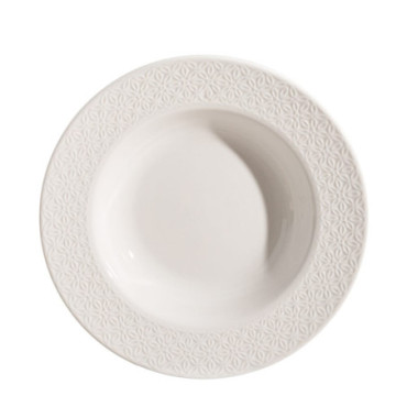 Assiette À Soupe Blanc Porcelaine 22x22x3,90cm