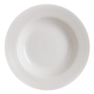 Assiette À Soupe Blanc Porcelaine 22,50x22,50x4cm