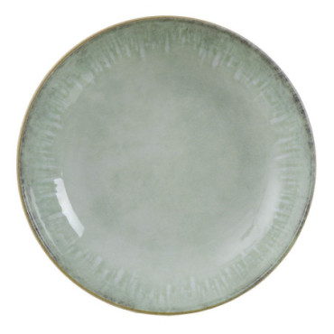 Assiette À Soupe Vert Porcelaine Cuisine 20x20x5cm