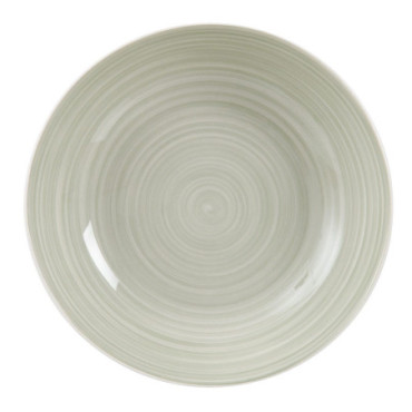 Assiette À Soupe Vert Porcelaine Cuisine 20,50x20,50x4,50