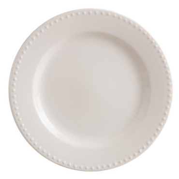 Assiette Plate Blanc Stoneware Cuisine 23x23x3cm