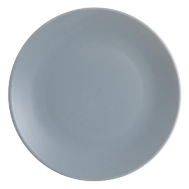 Assiette Plate Bleu Stoneware Cuisine 26x26x3cm