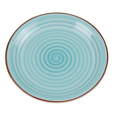 Assiette Plate Bleu Stoneware Cuisine 27x27cm