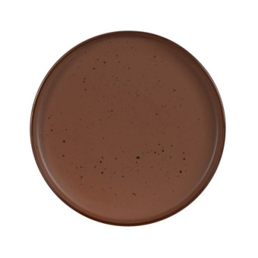 Assiette Plate Marron Stoneware Cuisine 27x27x3cm