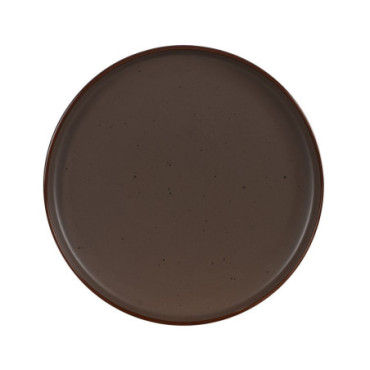 Assiette Plate Marron Stoneware Cuisine 27x27x3cm