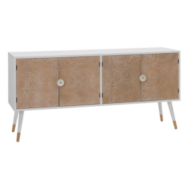 Bahut Blanc - Naturel Bois De Pin Salon 160x40x79cm