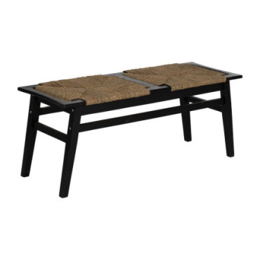 Banc Naturel - Noir Teka Bois 110x40x46cm