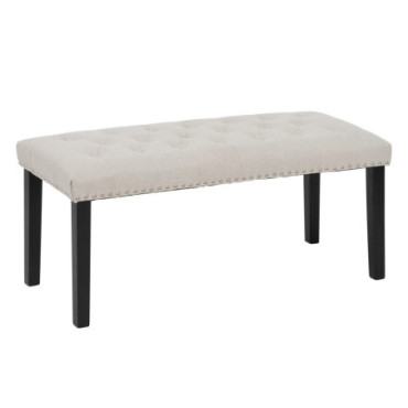 Banquette Beige Bois Chambre 115x44x43cm