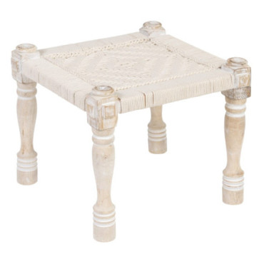 Banquette Blanc Dcorde - Bois 46x46x40cm