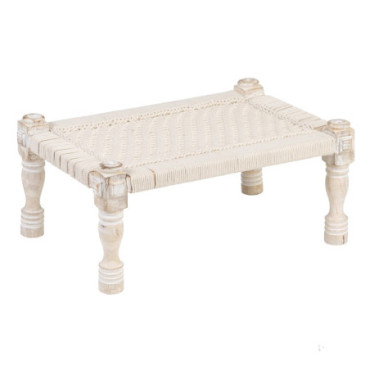 Banquette Blanc Dcorde - Bois 67x46x27cm