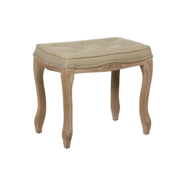 Banquette Naturel - Beige Tissu - Bois 50x36x47cm