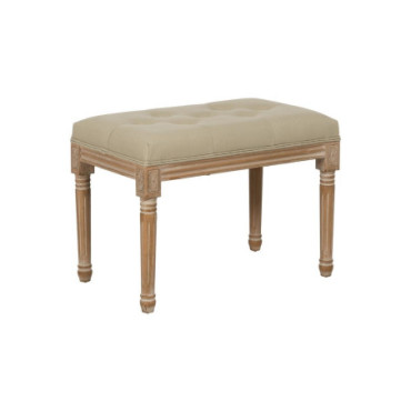 Banquette Naturel - Beige Tissu - Bois 65x41x48cm