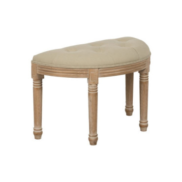 Banquette Naturel - Beige Tissu - Bois 70x36x48cm