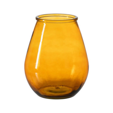 Bougeoir Orange Verre Recycle We Care 29x29x35,50cm