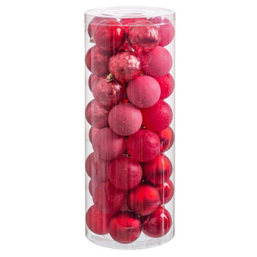 Boule Ps Rouge 6x6x6cm Set de 40