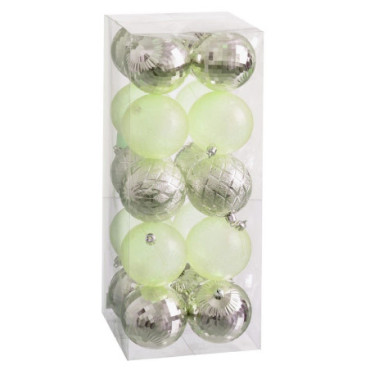 Boule Ps Vert 8x8x8cm Set de 20