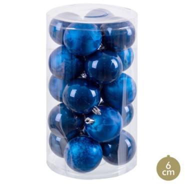 Boules Bleu 6x6x6cm Set de 20