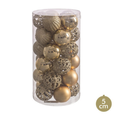 Boules Mixte Or 5x5x5cm Set de 30