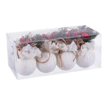 Boules Pana Acebo Blanc 6x6x6cm Set de 8