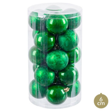 Boules Vert 6x6x6cm Set de 20