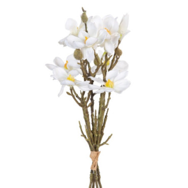 Bouquet Magnolia Blanc Artificiel 37x20x41cm